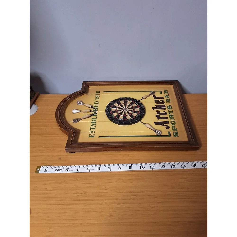 Vintage Retro-Style Archer Sports Bar 3D Wooden Wall Plaque. 16